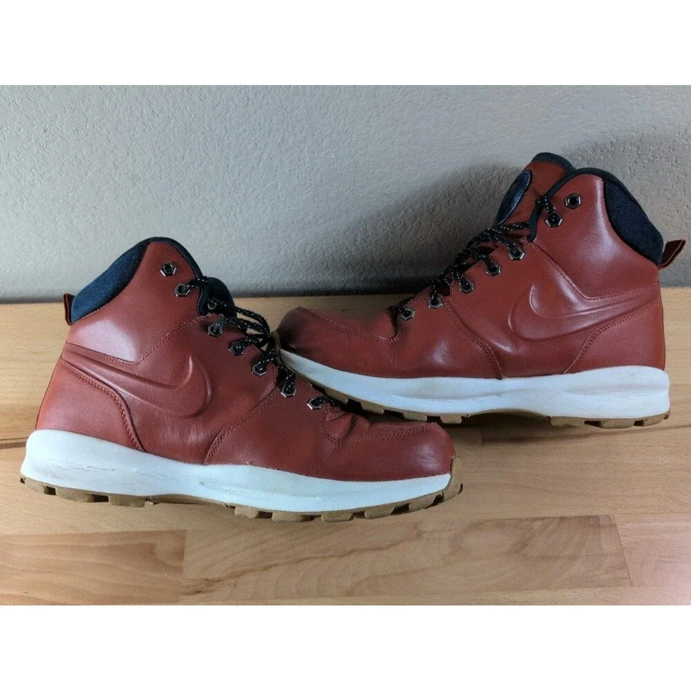 Nike Manoa Leather Hiking Boots DC8892-800 Rugged Orange Men's Size 11.5